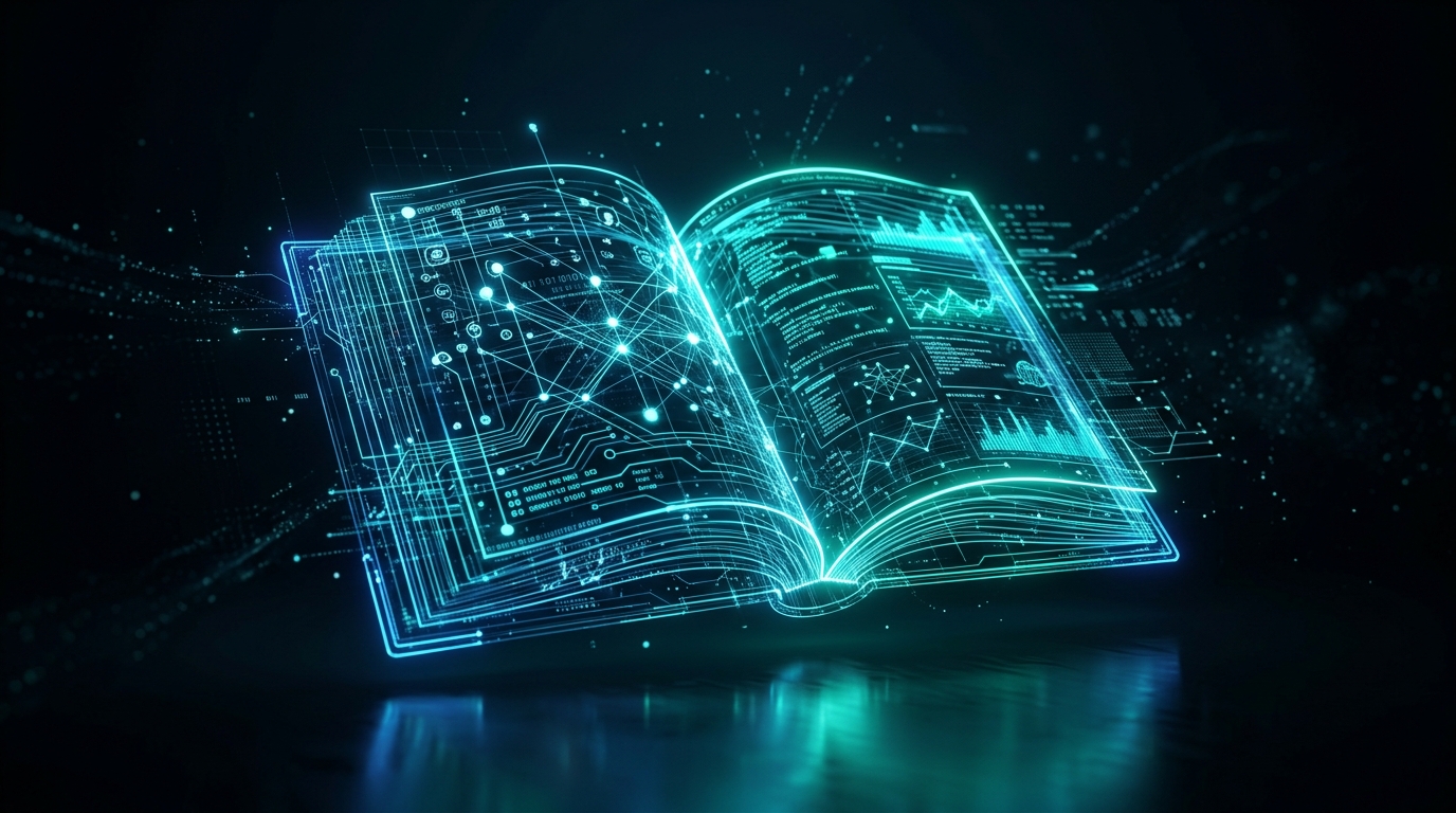 AI-powered digital book representing PuzzleBook Creator AI's structured prompt workflow